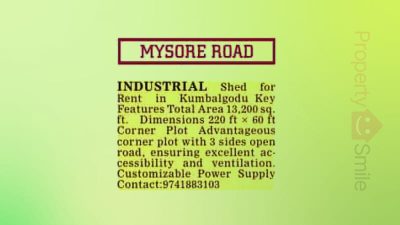 Commercial space for rent @ Mysore road 13200 Sqft